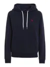 Polo Ralph Lauren Polo Pony-embroidered Zip-up Hoodie In Blue