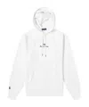 Polo Ralph Lauren Mens White Brand-embroidered Relaxed-fit Cotton-blend Hoody In White