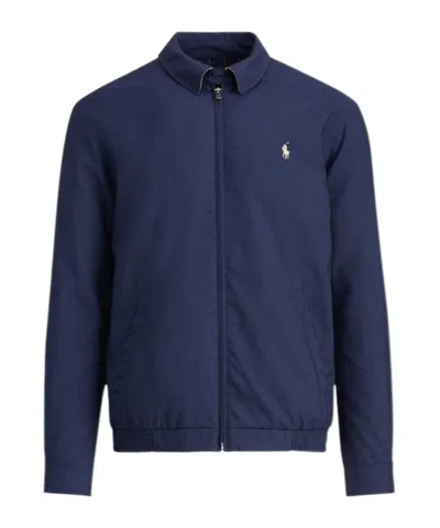 Polo Ralph Lauren Logo Embroidered Jacket In Blue