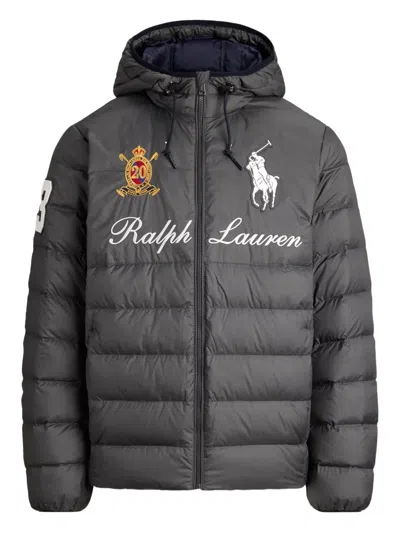 Polo Ralph Lauren Logo-embroidered Jacket In Gray
