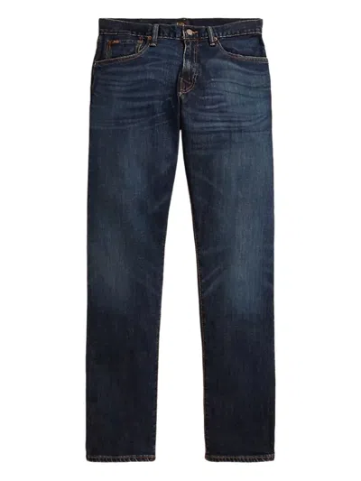 Polo Ralph Lauren Logo-embroidered Jeans In Blue