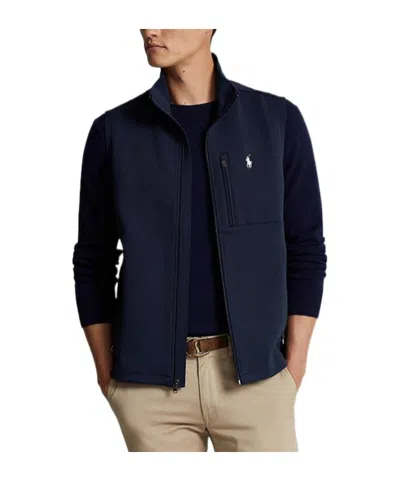 Polo Ralph Lauren Logo-embroidered Jersey Gilet In Black