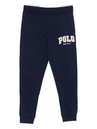 Polo Ralph Lauren Logo-embroidered Joggers In Blue