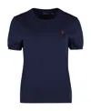 Polo Ralph Lauren Logo-embroidered Knitted T-shirt In Black