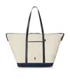 Polo Ralph Lauren Logo Embroidered Large Tote Bag In Brown