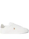 Polo Ralph Lauren Logo-embroidered Leather Sneakers In White