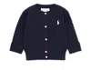 Polo Ralph Lauren Logo Embroidered Long-sleeved Cardigan In Blue