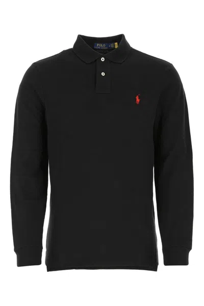 POLO RALPH LAUREN LOGO EMBROIDERED LONG-SLEEVED POLO SHIRT