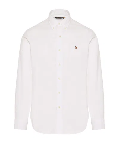 POLO RALPH LAUREN LOGO-EMBROIDERED LONG-SLEEVED SHIRT