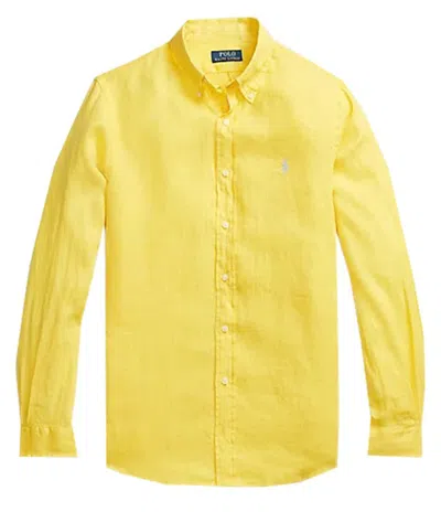 Polo Ralph Lauren Logo Embroidered Long In Yellow