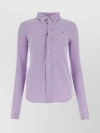 POLO RALPH LAUREN LOGO EMBROIDERED OXFORD SHIRT WITH BUTTONED CUFFS