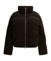 Polo Ralph Lauren Logo Embroidered Padded Corduroy Jacket In Brown