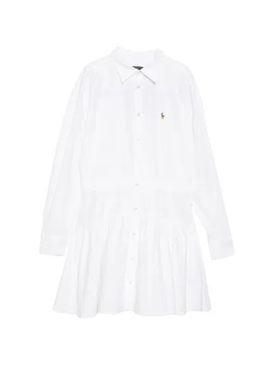 POLO RALPH LAUREN LOGO刺绣拼接衬衫裙