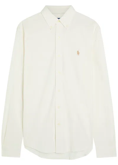 Polo Ralph Lauren Logo-embroidered Piqué Cotton Shirt In White