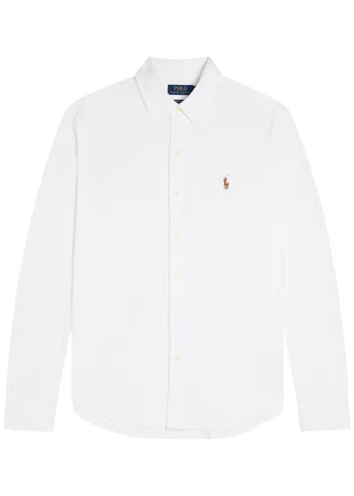 Polo Ralph Lauren Logo-embroidered Piqué Cotton Shirt In White