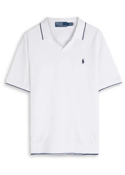 POLO RALPH LAUREN POLO RALPH LAUREN LOGO-EMBROIDERED PIQUÉ STRETCH-COTTON POLO SHIRT