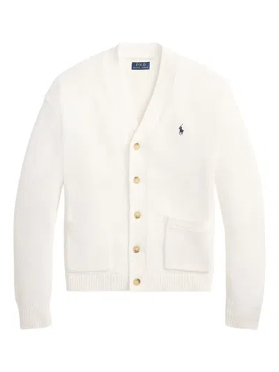 Polo Ralph Lauren Cardigan Mit Logo-stickerei In White