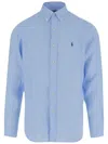 Polo Ralph Lauren Logo Embroidered Polo Pony Shirt In Blue
