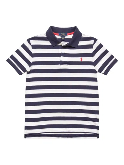 Polo Ralph Lauren Kids' Poloshirt Mit Logo-stickerei In Black