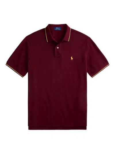 Polo Ralph Lauren Logo-embroidered Polo Shirt In Red