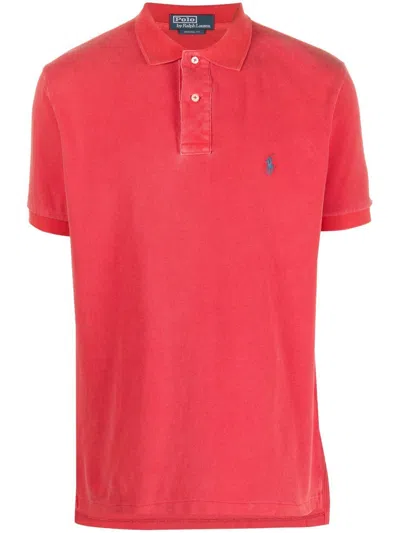Polo Ralph Lauren Logo-embroidered Polo Shirt In Red
