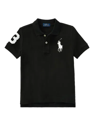 Polo Ralph Lauren Kids' Logo-embroidered Polo Shirt In Black