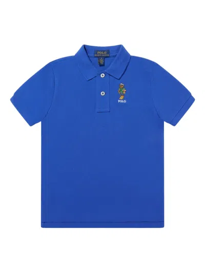 Polo Ralph Lauren Kids' Logo-embroidered Polo Shirt In Blue