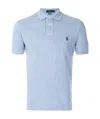 Polo Ralph Lauren Refined Cotton Piquet Polo With Longer Back In Blue