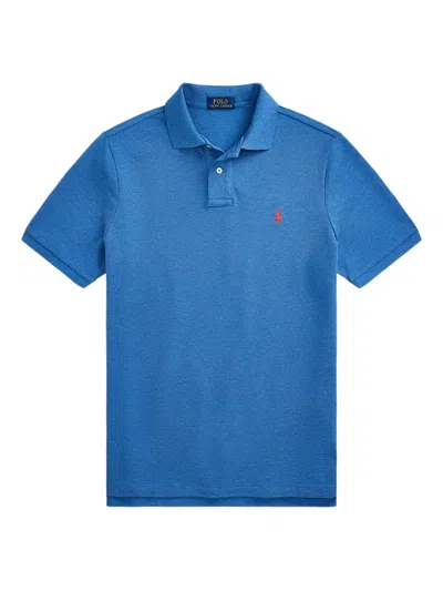 Polo Ralph Lauren Logo-embroidered Polo Shirt In Blue
