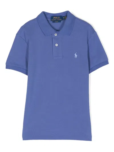 Polo Ralph Lauren Kids' Logo-embroidered Polo Shirt In Blue
