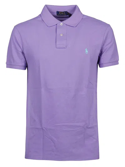 Polo Ralph Lauren Logo Embroidered Polo Shirt In Cactus Purple/c6103
