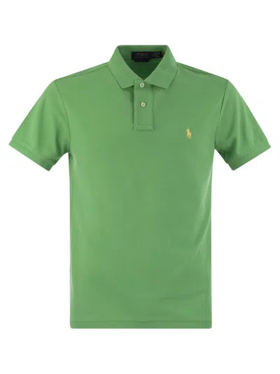 Polo Ralph Lauren Logo Embroidered Polo Shirt In Green