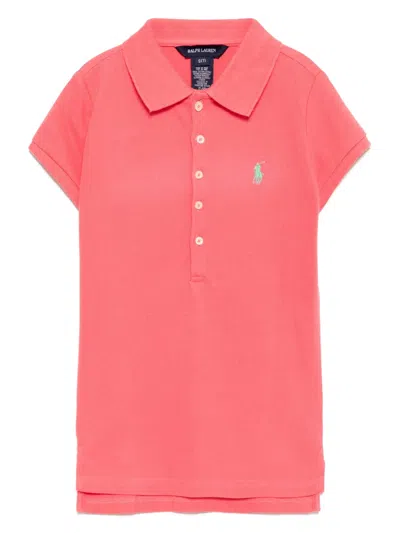 Polo Ralph Lauren Kids' Logo-embroidered Polo Shirt In Pink