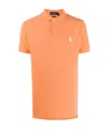 Polo Ralph Lauren Orange Cotton Piquet Polo Shirt With Logo In Pink