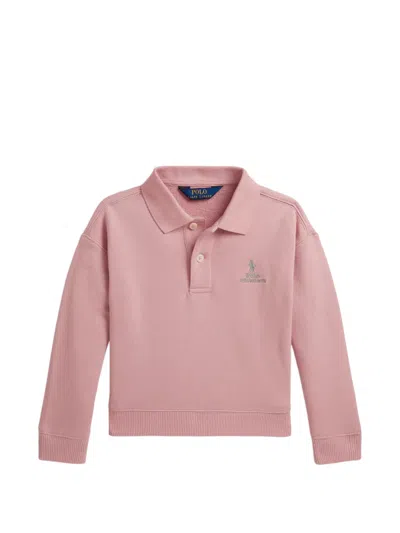 Polo Ralph Lauren Kids' Logo Embroidered Polo Sweatshirt In Animal Print