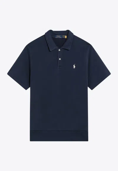 Polo Ralph Lauren Logo Embroidered Polo T-shirt In Blue