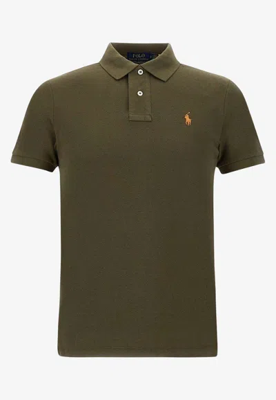 Polo Ralph Lauren Logo-embroidered Polo T-shirt In Green