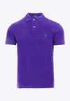 Polo Ralph Lauren Ralph Lauren Custom Slim Fit Polo T Shirt Purple In Purple