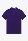 Polo Ralph Lauren Logo Embroidered Polo T-shirt In Purple