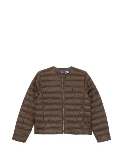 Polo Ralph Lauren Logo-embroidered Puffer Jacket In Green
