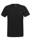 Polo Ralph Lauren Logo Embroidered Regular T-shirt In Black