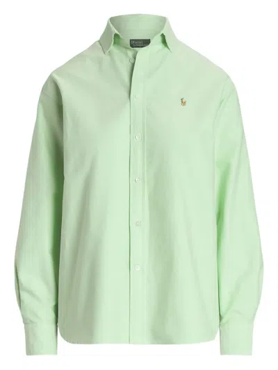 Polo Ralph Lauren Logo-embroidered Shirt In Green