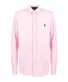 Polo Ralph Lauren Custom Fit Stretch Poplin Shirt Man Shirt Pink Size Xxl Cotton, Elastane In Garden Pink