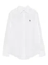 Polo Ralph Lauren Long Sleeve Button Front Shirt In White
