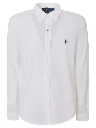 Polo Ralph Lauren Logo Embroidered Shirt In White