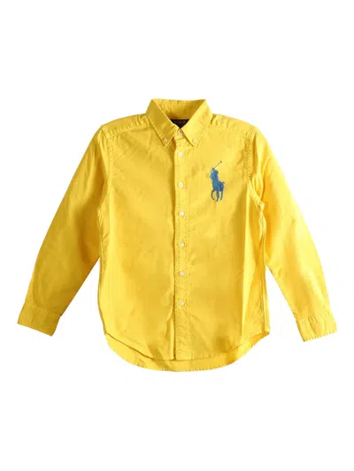 Polo Ralph Lauren Kids' Logo-embroidered Shirt In Yellow