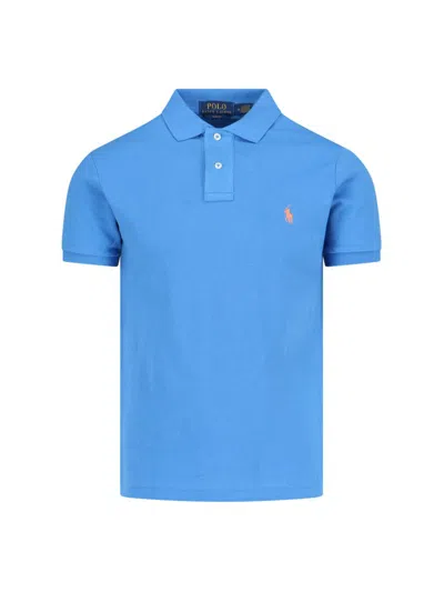 Polo Ralph Lauren Collared Short Sleeves T-shirt In Blue