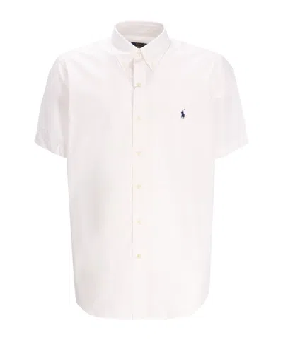 Polo Ralph Lauren Logo-embroidered Short-sleeve Shirt In White