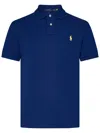 Polo Ralph Lauren Logo Embroidered Short-sleeved Polo Shirt In Blue
