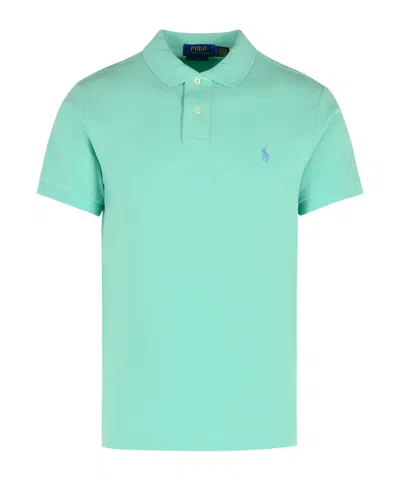 Polo Ralph Lauren Logo Embroidered Short-sleeved Polo Shirt In Green